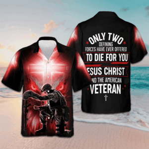 Jesus Christ & American Veteran Hawaiian Shirt - Perfect Gifts for Veterans
