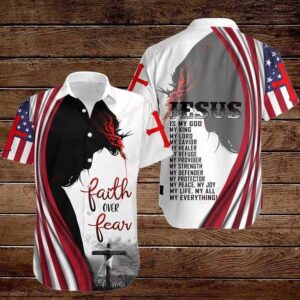 Faith Over Fear Jesus Hawaiian Shirt for Men – Jesus Hawaii Shirt SP11052351ID02