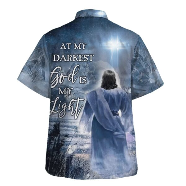 Jesus at My Darkest Hawaiian Shirts for Men and Women – Light of God Design