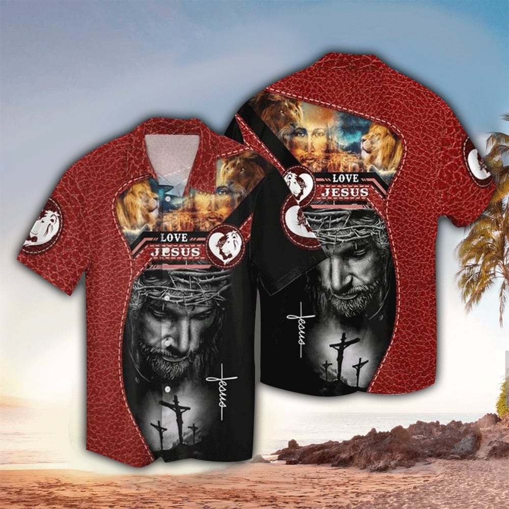 Jesus In Heart Red Hawaiian Shirt – Christian Shirts For Men & Women Jesus In Heart Red Hawaiian Shirt – Christian Shirts For Men & Women