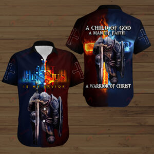 Faithful Warriors: Men & Women s Christian Templar Knight Hawaiian Shirts