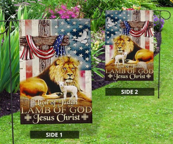 Easter Flag Lion Of Judah Lamb Of God Jesus American Patriotic Easter Gift For Adults
