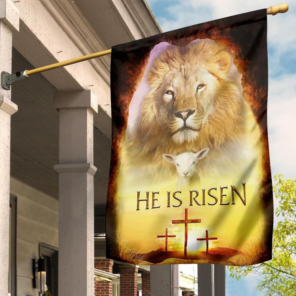 Easter Flag Lion Of Judah Lamb Jesus He Is Risen Flag Resurrection Day Christian Easter Decor Easter Flag Lion Of Judah Lamb Jesus He Is Risen Flag Resurrection Day Christian Easter Decor