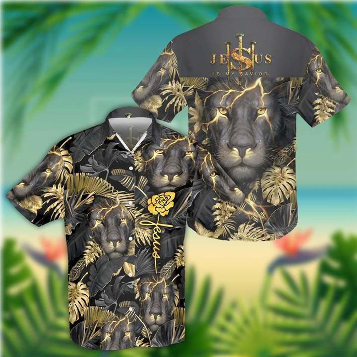 Jesus and Lion Hawaiian Shirt – Beach Shirt for Men and Women Jesus and Lion Hawaiian Shirt – Beach Shirt for Men and Women