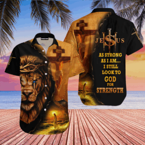 Jesus and Lion Hawaiian Shirt for Men and Women - Beach-Ready Hawaiian Shirt