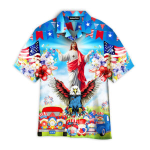 4th of July Jesus America Patriotic Hawaiian Shirt - Independence Day Celebration