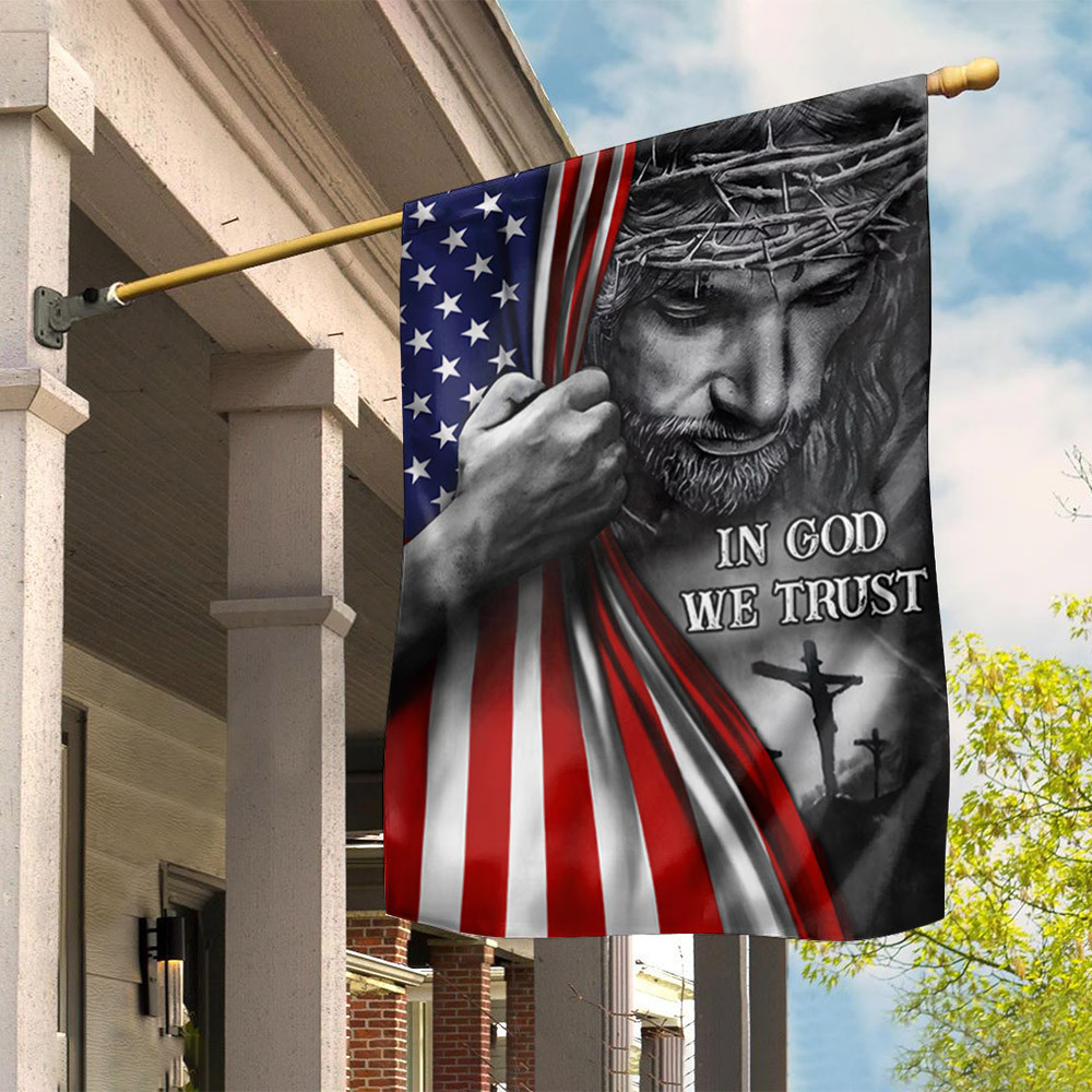 Jesus Flag In God We Trust Flag Christian Home Decor Jesus Flag In God We Trust Flag Christian Home Decor