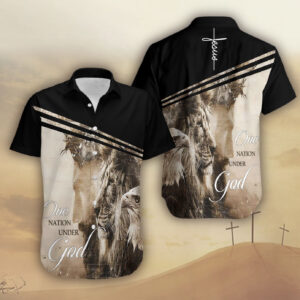 Jesus Lion Eagle Hawaiian Hoodie - Christian Faith Apparel