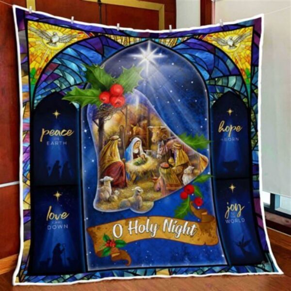 Christmas Nativity Jesus Quilt Blanket – Christian Gift for Believers
