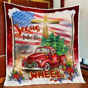 Jesus Take The Wheel Quilt Blanket - Christian Gift for Believers 1