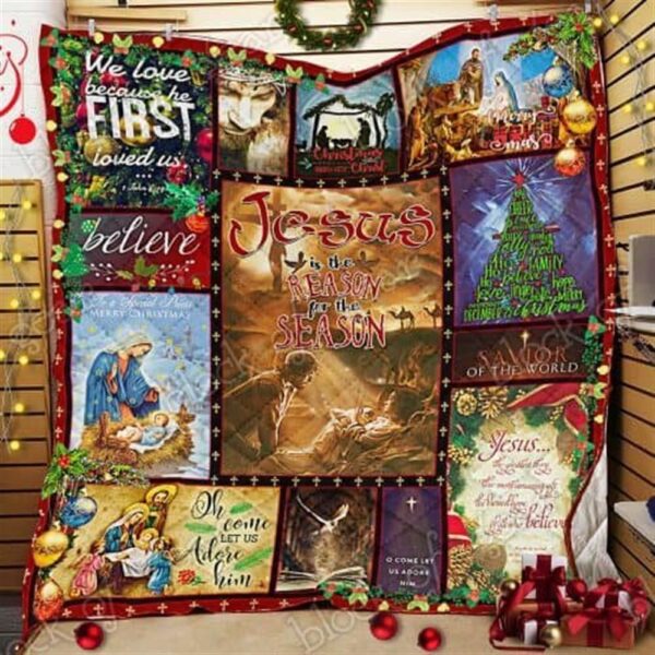 Jesus Is The Reason Quilt Blanket – Christian Gift for Believers
