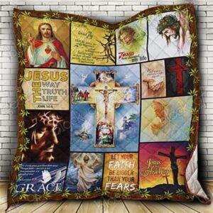 Transformative Jesus Quilt Blanket - Perfect Christian Gift for Believers