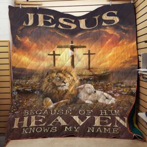Christian Quilt Blanket: Jesus - Heaven Knows My Name - Perfect Gifts for Christians