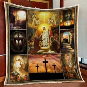Resurrection Of Jesus Quilt Blanket – Easter Christian Gift For Believers