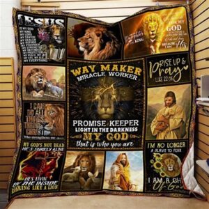 Way Maker Miracle Worker Quilt Blanket - Christian Gift for Believers 1