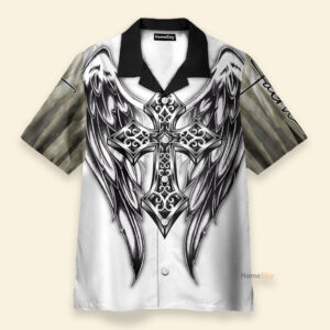 Child of God Man of Faith Warrior of Christ Hawaiian Shirt - God Jesus White