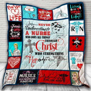Personalized Jesus Saves Nurse Quilt - Custom 3D Bedding