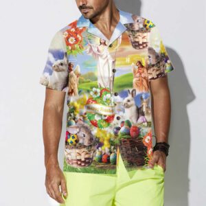 Jesus Easter Hawaiian Shirt - Button Up Easter Gift for Men & Women 1