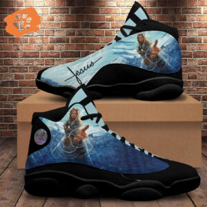 Jesus Under Water Basketball Shoes Thick Sole Christian Gift for Lovers - Unisex Jesus Shoes