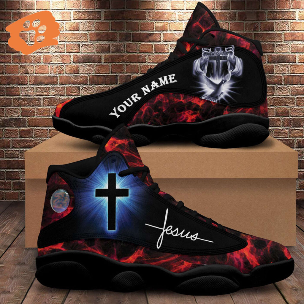 Jesus Sparkle Cross Basketball Shoes Faithful Gift for Jesus Lovers Jesus Sparkle Cross Basketball Shoes Faithful Gift for Jesus Lovers