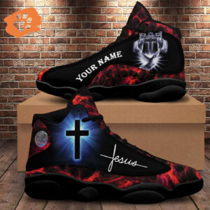 Jesus Sparkle Cross Basketball Shoes Faithful Gift for Jesus Lovers