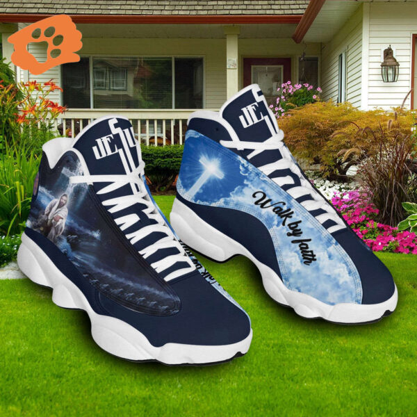 Walk By Faith Jesus Saved Basketball Shoes – Gift for Christian Lovers