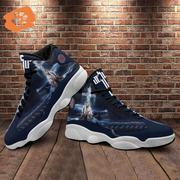 Walk By Faith Jesus Saved Basketball Shoes – Gift for Christian Lovers