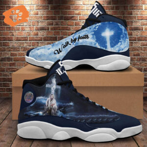 Walk By Faith Jesus Saved Basketball Shoes - Gift for Christian Lovers
