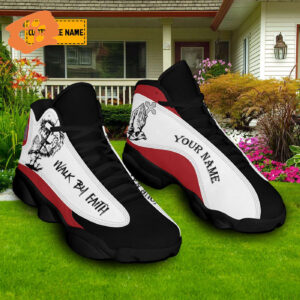 Walk By Faith Lion Of Judah Jesus Basketball Shoes Personalized Gift for Christian Lovers 1