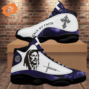 Faith-Inspired Jesus Cross Basketball Shoes Thick Soles Christian Gift Unisex Jesus Shoes