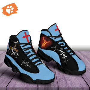 Faith-Inspired Jesus Heartbeat Basketball Shoes - Perfect Gift for Jesus Lovers Unisex Christian Shoes