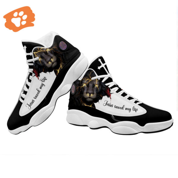 Jesus Lion of Judah Basketball Shoes Thick Soles Christian Art & Gifts for Jesus Lovers