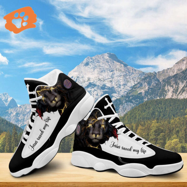 Jesus Lion of Judah Basketball Shoes Thick Soles Christian Art & Gifts for Jesus Lovers