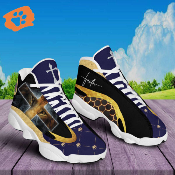 Lion of Judah Faith Jesus Basketball Shoes Christian Gifts for Jesus Lovers Unisex Thick Sole Christian Shoes
