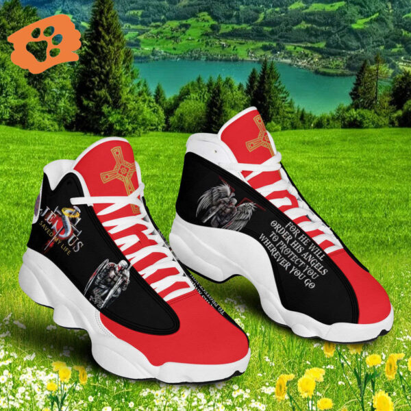Jesus Angels Red Basketball Shoes – Christian Gifts for Him Her