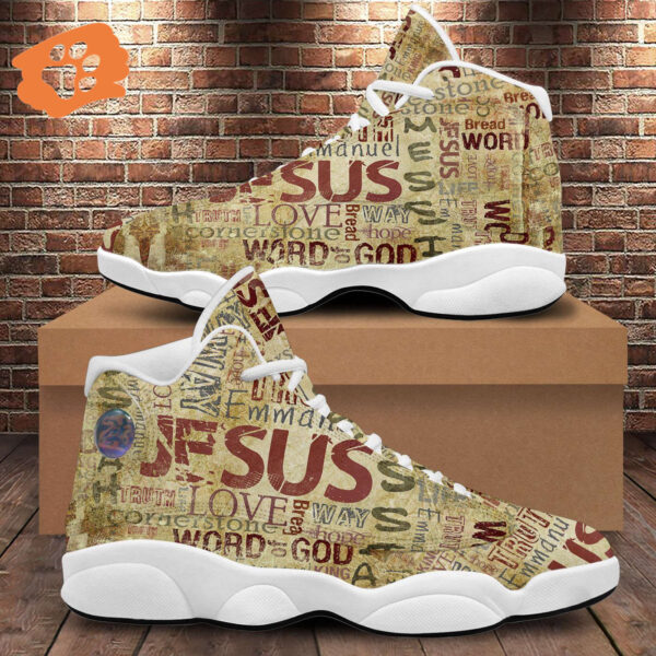 Religious Jesus Basketball Shoes Thick Soles Unisex Christian Gift