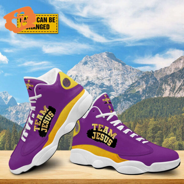 Custom Purple Jesus Basketball Shoes for Jesus Lovers – Personalize Your Name