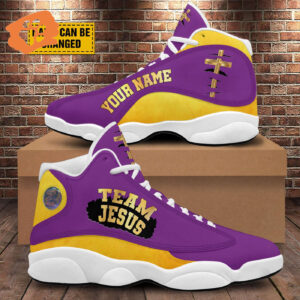 Custom Purple Jesus Basketball Shoes for Jesus Lovers - Personalize Your Name