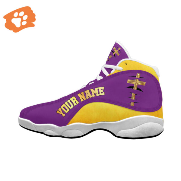 Custom Purple Jesus Basketball Shoes for Jesus Lovers – Personalize Your Name