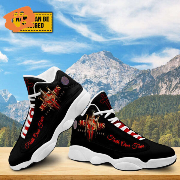 Personalized Jesus Basketball Shoes with Thick Soles – Perfect Gift for Jesus Lovers Unisex Custom Shoes