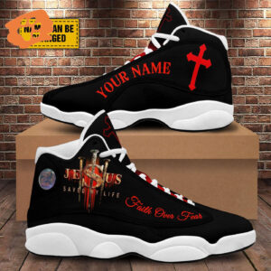 Personalized Jesus Basketball Shoes with Thick Soles - Perfect Gift for Jesus Lovers Unisex Custom Shoes