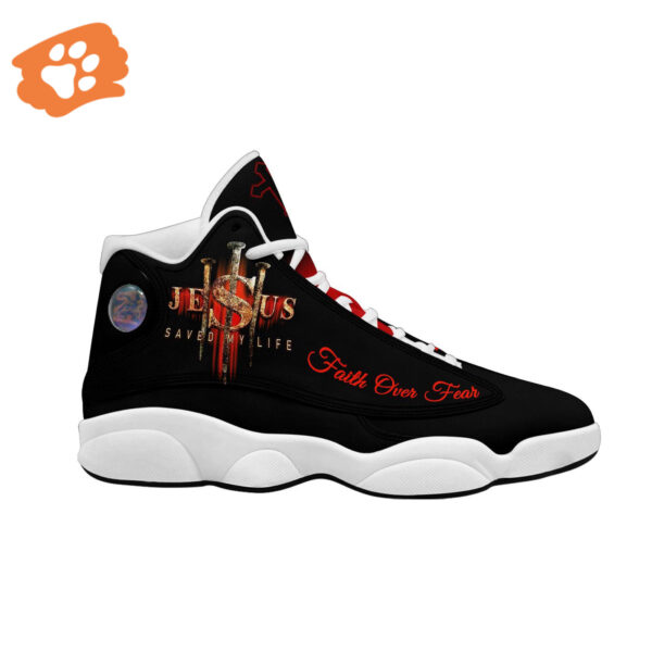 Personalized Jesus Basketball Shoes with Thick Soles – Perfect Gift for Jesus Lovers Unisex Custom Shoes