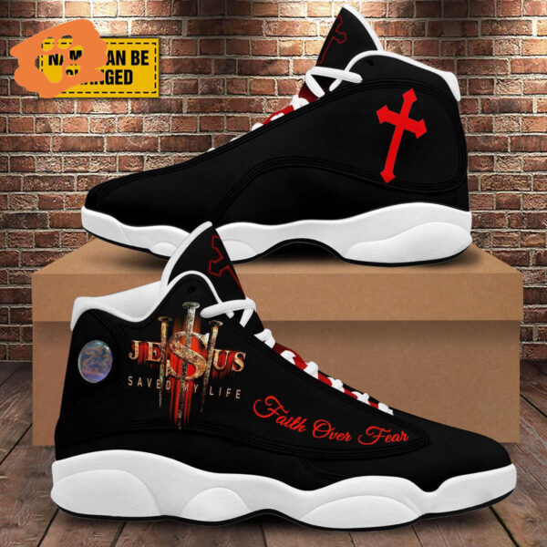 Personalized Jesus Basketball Shoes with Thick Soles – Perfect Gift for Jesus Lovers Unisex Custom Shoes