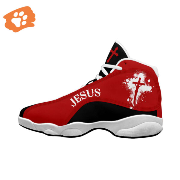 Walk By Faith Custom Jesus Basketball Shoes Thick Soles Jesus Art Portrait Unisex Gift