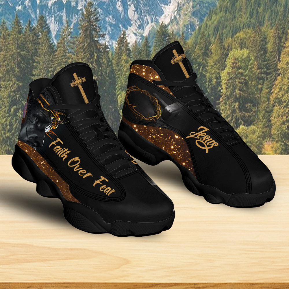 Christian Jesus Basketball Shoes, Crown Of Thorns Sneaker, Faith Over Fear Shoes, Christian Footwear, Family Gift Christian Jesus Basketball Shoes, Crown Of Thorns Sneaker, Faith Over Fear Shoes, Christian Footwear, Family Gift
