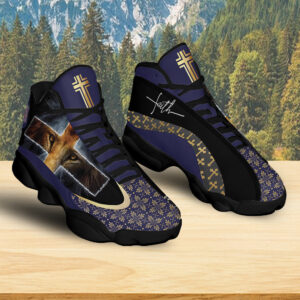 Jesus Basketball Shoes, Lion Of Judah, Christian Unisex Sneaker, Religious Gift For Family, Jesus Lovers Shoes