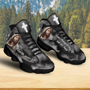 Jesus Basketball Shoes, Jesus Changed My Life, Religious Gift For Family, Jesus Running Shoes Footwear