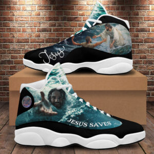 Jesus Takes My Hands Under Water Basketball Shoes, Jesus Saves Running Shoes, Faith Religious Gift Unisex Shoes