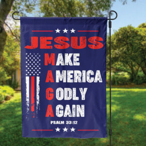 American Flag Jesus House Flag Patriotic Outdoor Decor & Gifts for Jesus Lovers