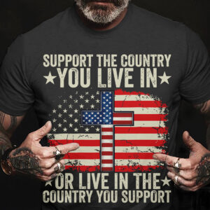 American Flag Jesus Cross Shirt - Patriotic Tee for Jesus Lovers & Country Supporters